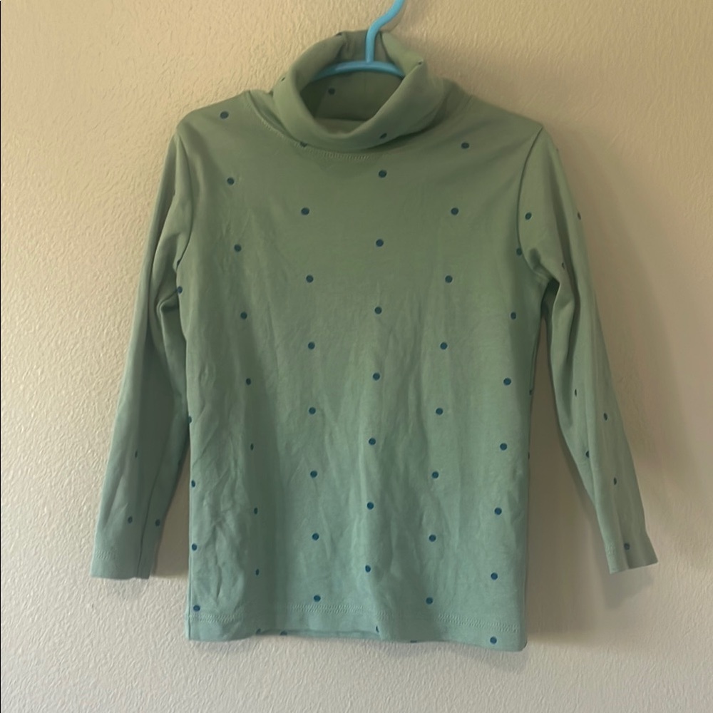 The Beaufort Bonnet Company Green Polka Dot Long Sleeve Tee